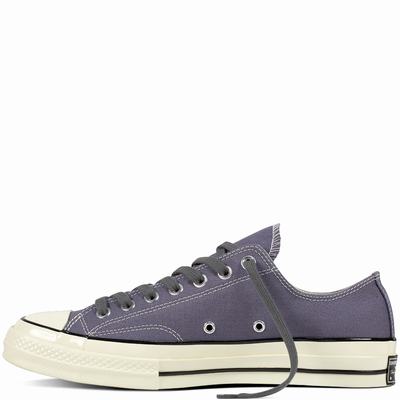 Converse Chuck Taylor All Star '70 Vintage Canvas Low Tops Womens - Light Dark Grey/Black Shoes (942MEQAV)